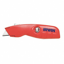 Irwin Safety Knife,6 in.,High Visibility Red 2088600