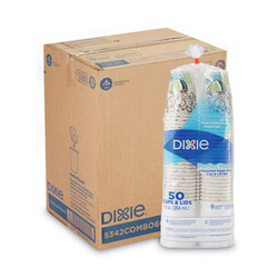 Dixie® CUP,W/LID,12OZ,HOT,50/PK 5342COMBO600