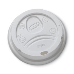 Dixie® Sip-Through Dome Hot Drink Lids, Fits 10 Oz Cups, White, 100/pack DL9540