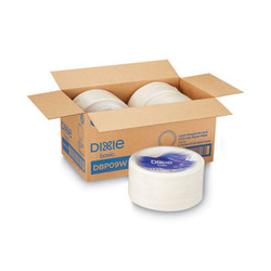 Dixie® Paper Dinnerware, Plates, White, 8.5" Dia, 125/pack, 4/carton DBP09W
