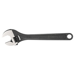 Protoblack Adjustable Wrench, 12 in L, 1-1/2 in Opening, Black Oxide