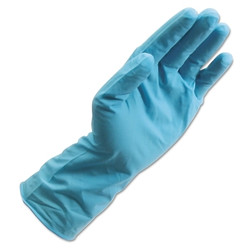POWERCOAT Disposable Gloves, Nitrile, 5 mil, Medium, Blue