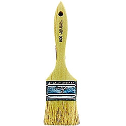 White Chinese Bristle Paint Brush, 5/16 in Thick x 1 in W, Wood Handle