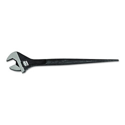 Click-Stop Adjustable Spud Wrench, 16-1/8 in L, 1-1/2 in Opening, Black Oxide