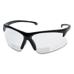 V60 30-06 Rx Readers Prescription Safety Glasses, Clear Polycarbonate Lens, Hardcoated, Black, Nylon, +3.0