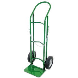 Single-Cylinder Delivery Cart, 48 in H x 18 in W,  10 in Solid Rubber Wheels