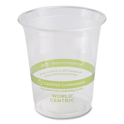 World Centric® PLA Clear Cold Cups, 7 oz, Clear, 2,000/Carton CP-CS-7