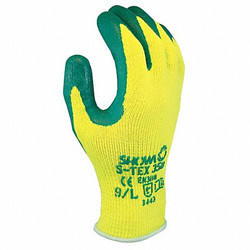 Showa VF,Coated Gloves,Grn/Yl,L,11V566,PR S-TEX350L-09-V
