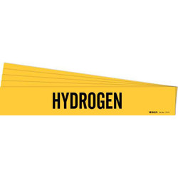 Brady Pipe Marker,Adhesive,Black,Hydrogen,PK5 7157-1-PK