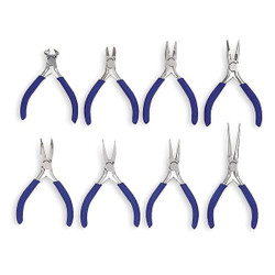 Westward Precision Plier Set,Dipped,8 Pcs 4PM16