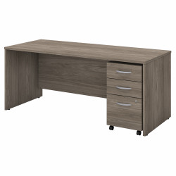 Bush Business Furniture Studio C 72W x 30D Office Desk with Mobile File Cabinet STC013MHSU