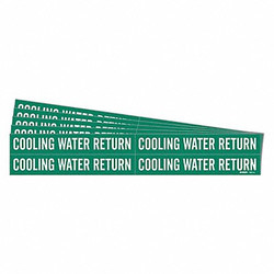 Brady Pipe Marker,Cooling Water Return,PK5 7071-4-PK