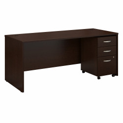 Bush Business Furniture Series C 72W x 30D Office Desk with Mobile File Cabinet SRC113MRSU