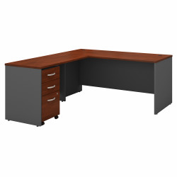 Bush Business Furniture Series C 66W L Shaped Desk with 48W Return and Mobile File Cabinet SRC083HCSU