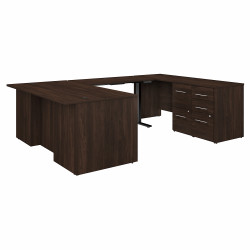 Bush Business Furniture Office 500 72W Height Adjustable U Shaped Executive Desk with Drawers OF5005BWSU