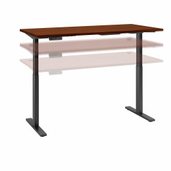 Move 60 Series by Bush Business Furniture 72W x 30D Height Adjustable Standing Desk M6S7230HCBK