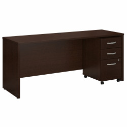 Bush Business Furniture Series C 72W x 24D Office Desk with Mobile File Cabinet SRC026MRSU