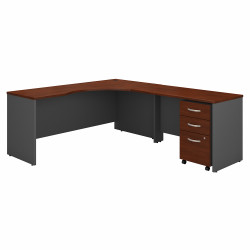 Bush Business Furniture Series C 72W Right Handed Corner Desk with 48W Return and Mobile File Cabinet SRC085HCSU