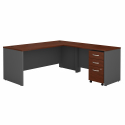 Bush Business Furniture Series C 72W L Shaped Desk with 48W Return and Mobile File Cabinet SRC001HCSU