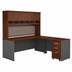 Bush Business Furniture Series C 72W L Shaped Desk with Hutch and Mobile File Cabinet SRC0018HCSU