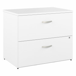 Bush Business Furniture Studio A 2 Drawer Lateral File Cabinet - Assembled SDF136WHSU-Z