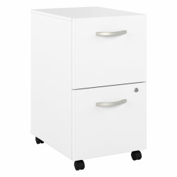 Bush Business Furniture Hybrid 2 Drawer Mobile File Cabinet - Assembled HYF116WHSU-Z