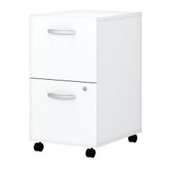 Bush Business Furniture Easy Office 2 Drawer Mobile File Cabinet - Assembled EO108WHSU