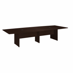Bush Business Furniture 120W x 48D Boat Shaped Conference Table with Wood Base 99TB12048MRK