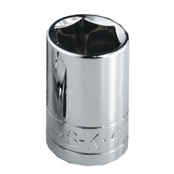 Sk Professional Tools Socket, Steel, Chrome, 1/8 in  40904