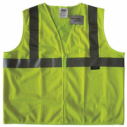 Condor Safety Vest,Yellow/Green,XL,Zipper 491T03