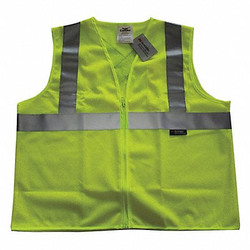 Condor Safety Vest,Yellow/Green,L,Zipper 491T01