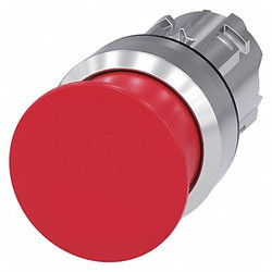 Siemens Push Button Operator,Red,Metal Bezel 3SU1050-1AD20-0AA0