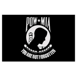 Nylglo Pow Mia Flag,5x8 Ft,Nylon  378997