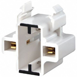 Leviton Lampholder,75 W,White,2-Pin (GX23) 26720-100