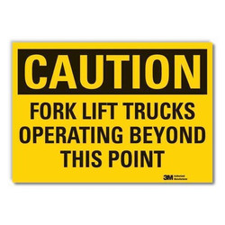 Lyle Lift Truck Trfc Caut RflctvLbl,10x14in LCU3-0398-RD_14x10