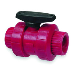 Chemtrol Manual 2-Way Ball Valve,NPT,PVDF T65TB-V 3/4