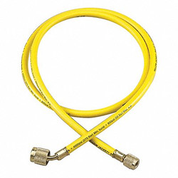 Yellow Jacket Charging/Vacuum Hose,12" L,Brass Fitting 22012