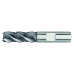 Widia Sq. End Mill,Single End,Carb,1/2" 4V1513005SW