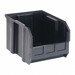 Quantum Storage Systems Hang/Stack Bin,Black,Polypropylene,7 in QUS239BR