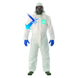 Ansell Coveralls,3XL,Wht,Film Lam,PK25 68-2000C