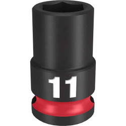 Milwaukee Tool Standard Impact Socket,Steel,11 mm 49-66-6135