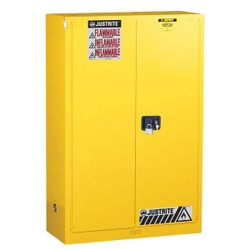 Justrite Flammable Safety Cabinet,45 Gal.,Yellow 894520