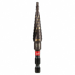 Milwaukee Tool Step Cone Drill,1/8in to 1/2in,Titanium 48-89-9241