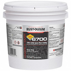 Rust-Oleum Floor Coating,6700,Navy Gray,1 gal,Pouch  301678