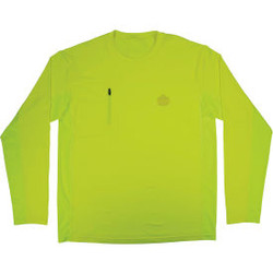 Ergodyne Chill-Its 6689 Cooling Long Sleeve Sun Shirt w/ UV Protection L Lime