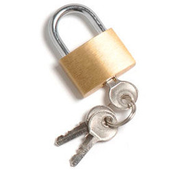 Global Industrial Brass Padlock With 3 Keys