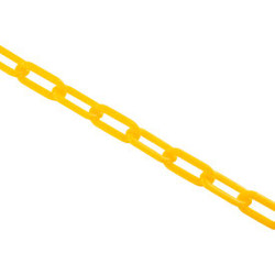 Global Industrial Plastic Chain Barrier 1-1/2""x50'L Yellow