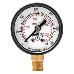 Winters Gauge,Pressure,1-1/2in.,0 to 300 psi PEM1323LF