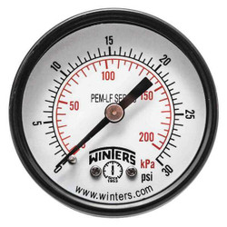 Winters Gauge,Pressure,2in.,0 to 30 psi PEM1402LF