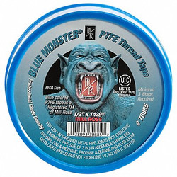 Blue Monster Thread Sealant Tape,1/2" W,Blue 70885